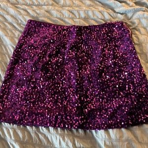 Purple Sequin Skirt